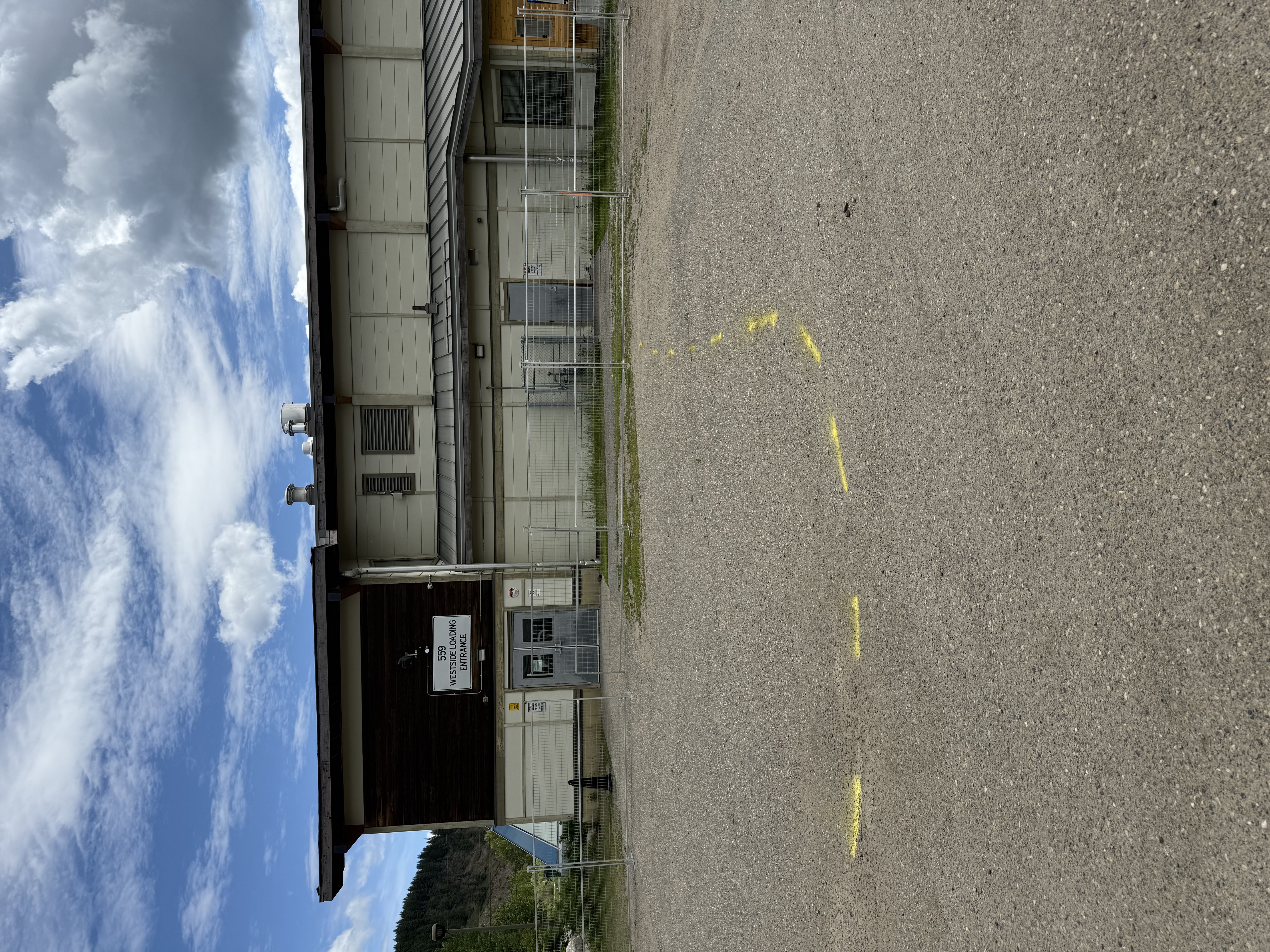 Finished site locate markings across open area